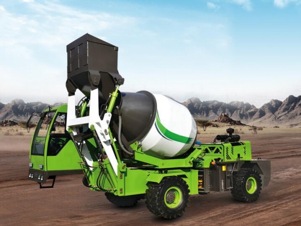 self loading concrete mixer