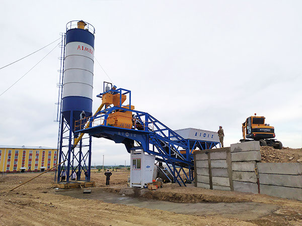 AJY 35 mobile concrete plant in Uzbekistan