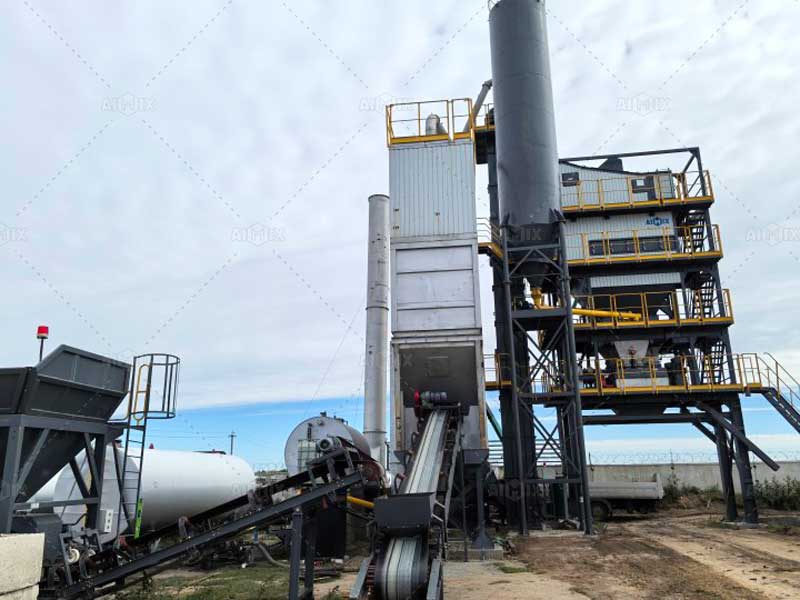 160tph stationary asphalt batch mix plant in Kazakhstan