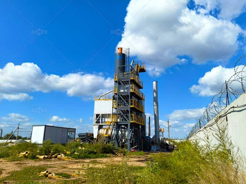 160tph stationary hot mix plant in Kazakhstan