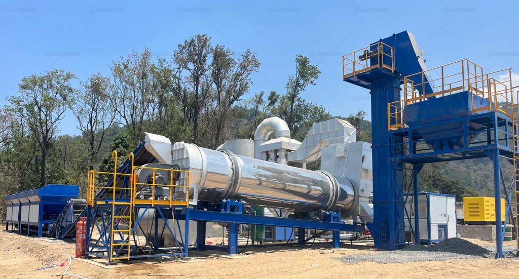 ALT120 stationary asphalt batch plant in Guatemala